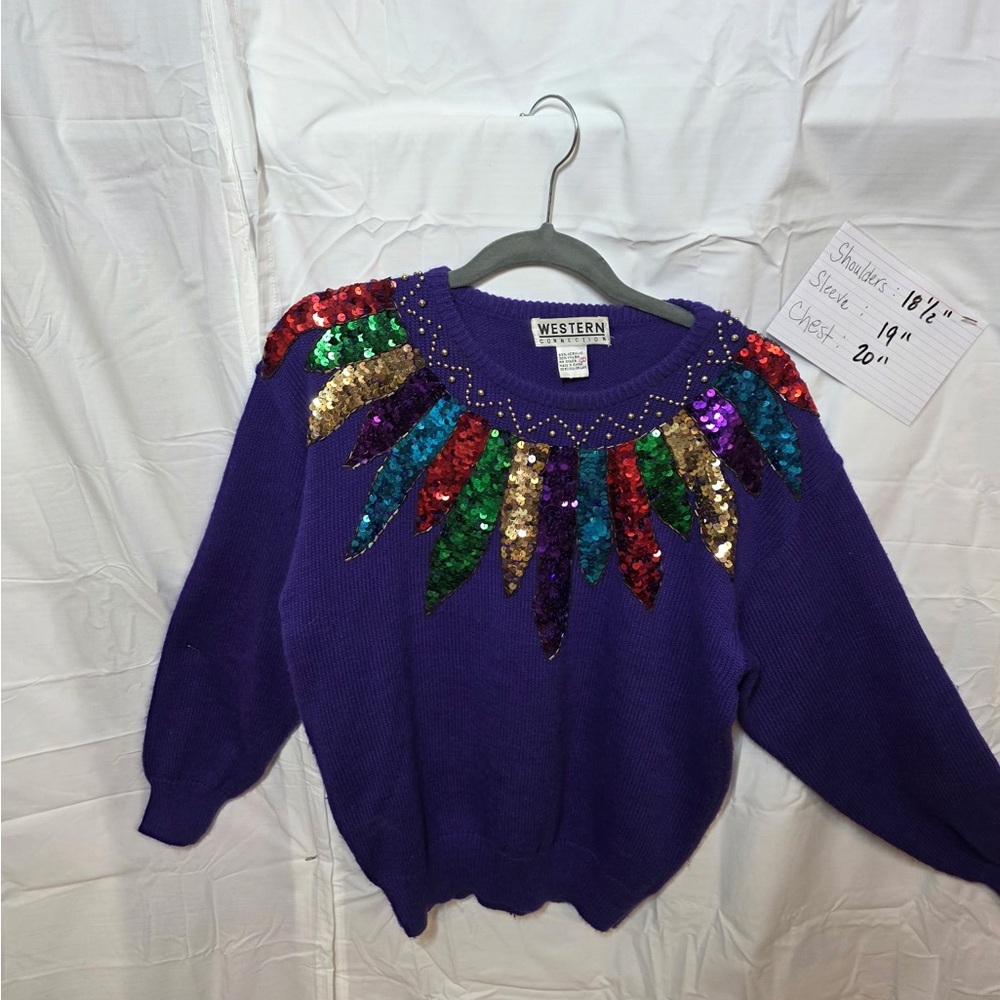 Purple Sequin Sweater